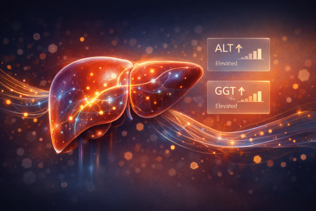 elevated liver enzymes ALT and GGT shown as early warning markers of metabolic stress and insulin resistance