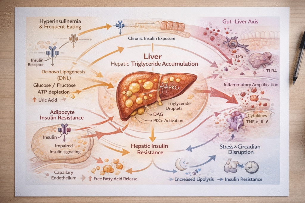 lean fatty liver disease development in normal weight person