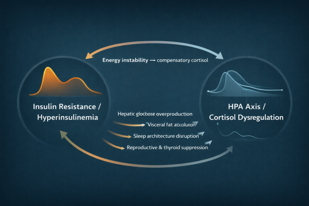 hyperinsulinemia as the root cause of Cortisol Dysregulation