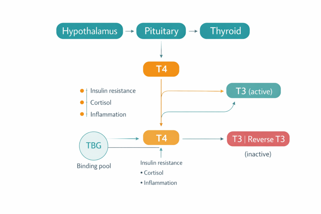 thyroid metabolism and the real of TSH