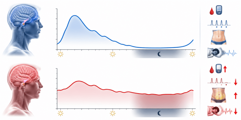 Nighttime Cortisol Dysregulation And Visceral Fat